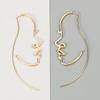 1 Pair Women Girls Abstract Face Earrings Wire Drop Dangle Personality Earrings Jewelry