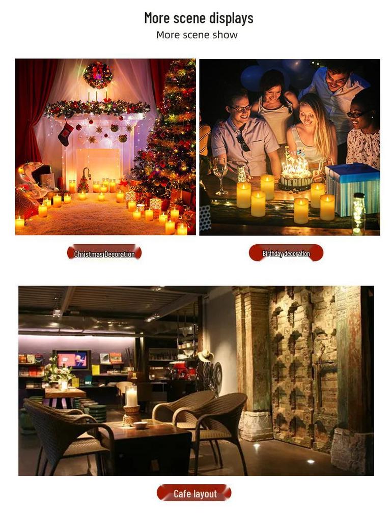Electroplated European Long Stem Smokeless Odorless Candlelight Dinner Candles - Home Use Candlestick Customization Available