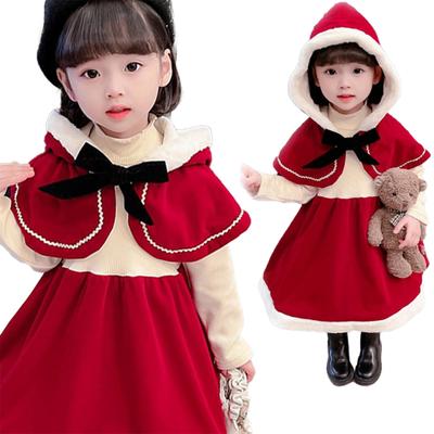 Giminuo Santa Christmas Costume, Kids' Costume for Girls, Santa Claus Dress, Santa Outfit for Events, Cultural Festivals, School Festivals, Stage