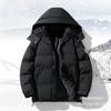 Padded-on Men's Winter New Cotton-added Thickened Down Cotton-padded Jacket Warm Jacket Versatile Winter Clothing Removable Hat Cotton-padded Clothing