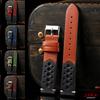 Breathable Cowhide Watch Strap Retro Oil Wax Genuine Leather Watchband 20mm Watch Bracelet Belt for Samsung Galaxy Watch 7/6/5/4