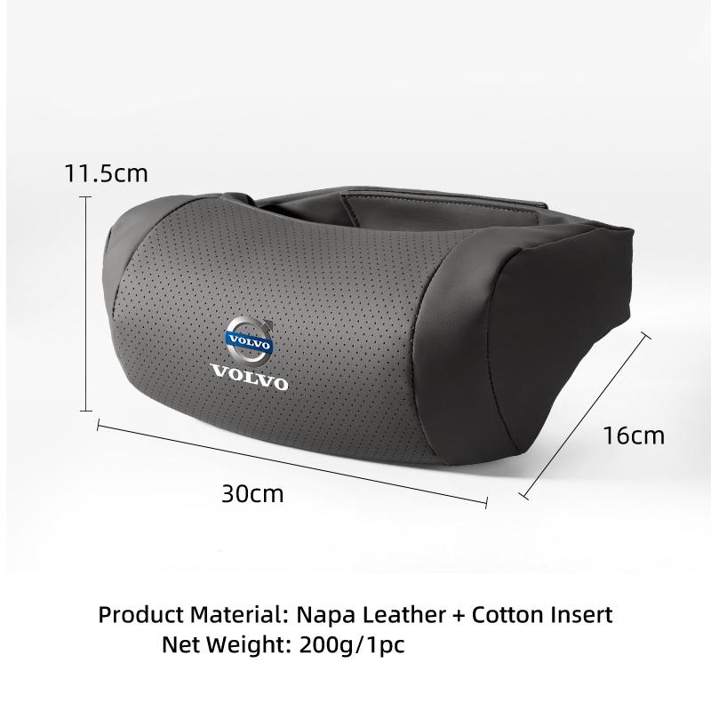 Car Seat Headrest Pillow Cushion Leather Head Neck Protector For Volvo XC60 S60 V40 V50 V60 XC40 V70 XC90 V90 S90 S80 Polestar