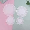 100pcs White Round Paper Doilies Doily Lace Placemats for Tables Wedding Christmas Birthday Party Cake Placemat Table Decoration