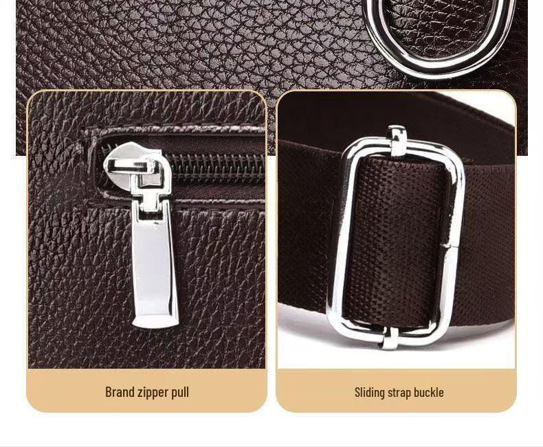 Hochwertige Herren-Crossbody-Tasche aus PU-Leder für Pendler