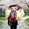 1pc Sturdy 8-Bone Auto Umbrella, Betty Boop Umbrella, Digital Printed, Foldable Umbrella for On-the-Go Outdoor Use