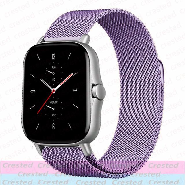 20mm/22mm Magnetic Band For Amazfit GTS/4/2/2e/3/GTS2 Mini/GTR 47mm/GTR2/3/Pro/4 Stratos Metal Watch Bracelet Amazfit Bip Strap