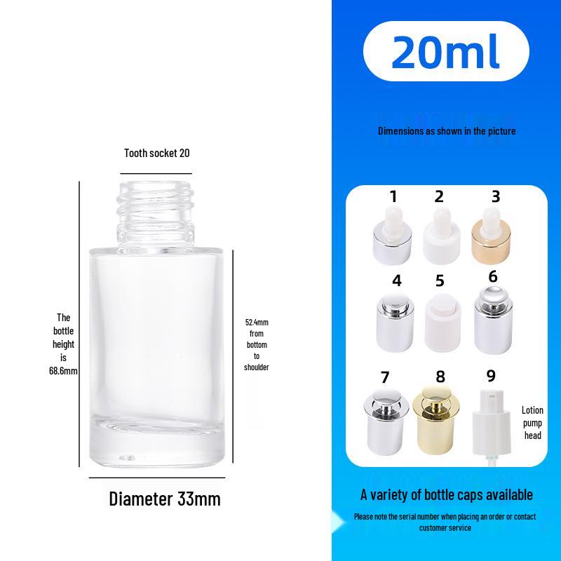 Thick Transparent Glass Essential Oil Bottle - Multi-Spec, In Stock