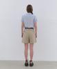 CLUNY Minimal Strap High Waist Shorts - Beige