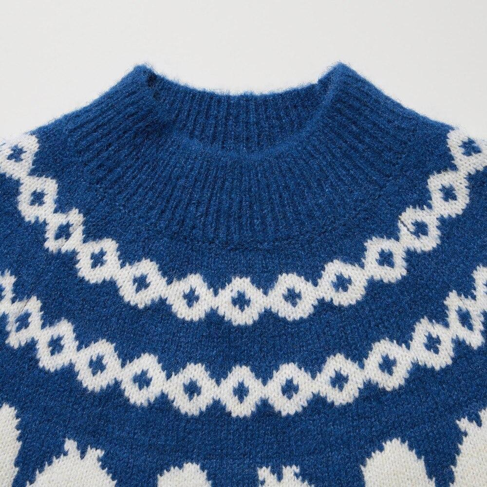 UNIQLO JW Anderson Collaboration Squirrel Pattern Knit Sweater Women sweater Blue 462718-66