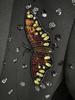 High Street Fashion 2026 Butterfly Bead Rhinestone Suit: Heavy Duty, Three-Dimensional Two-Piece Set with Long Pants.