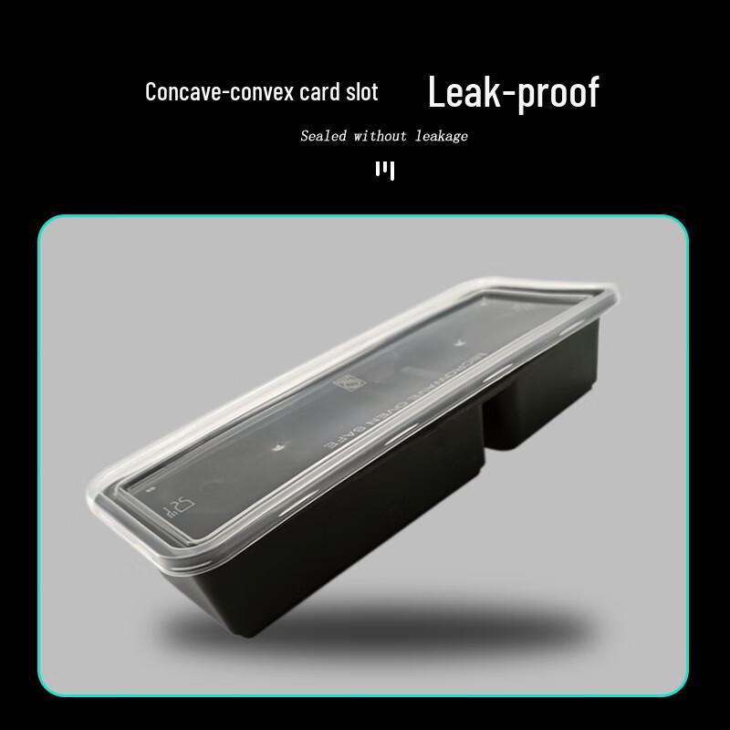 380ml Disposable 2-Compartment Lunch Box