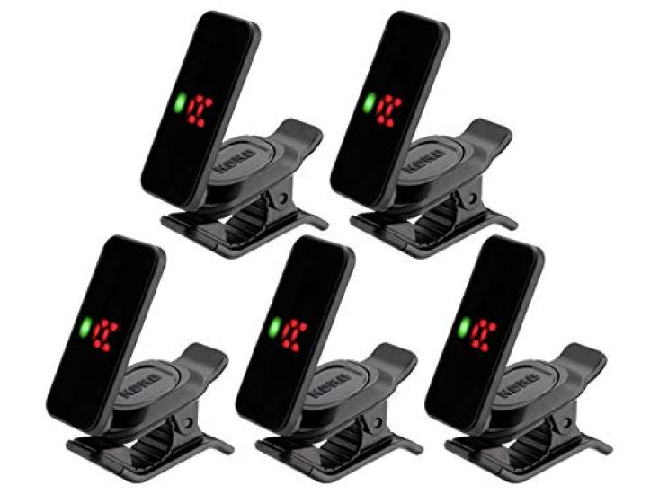 KORG Pitchclip 2 PC-2 Clip-on Tuners, Black, Set of 5
