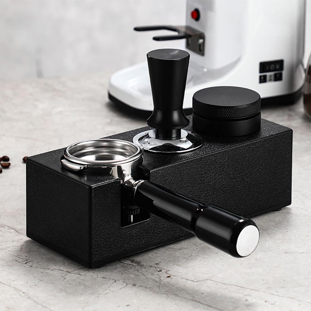51/53/58mm ABS Coffee Portafilter Rack Distributor Holder Espresso Tamper Mat Stand Espresso Knock Box Home Coffee Accessories