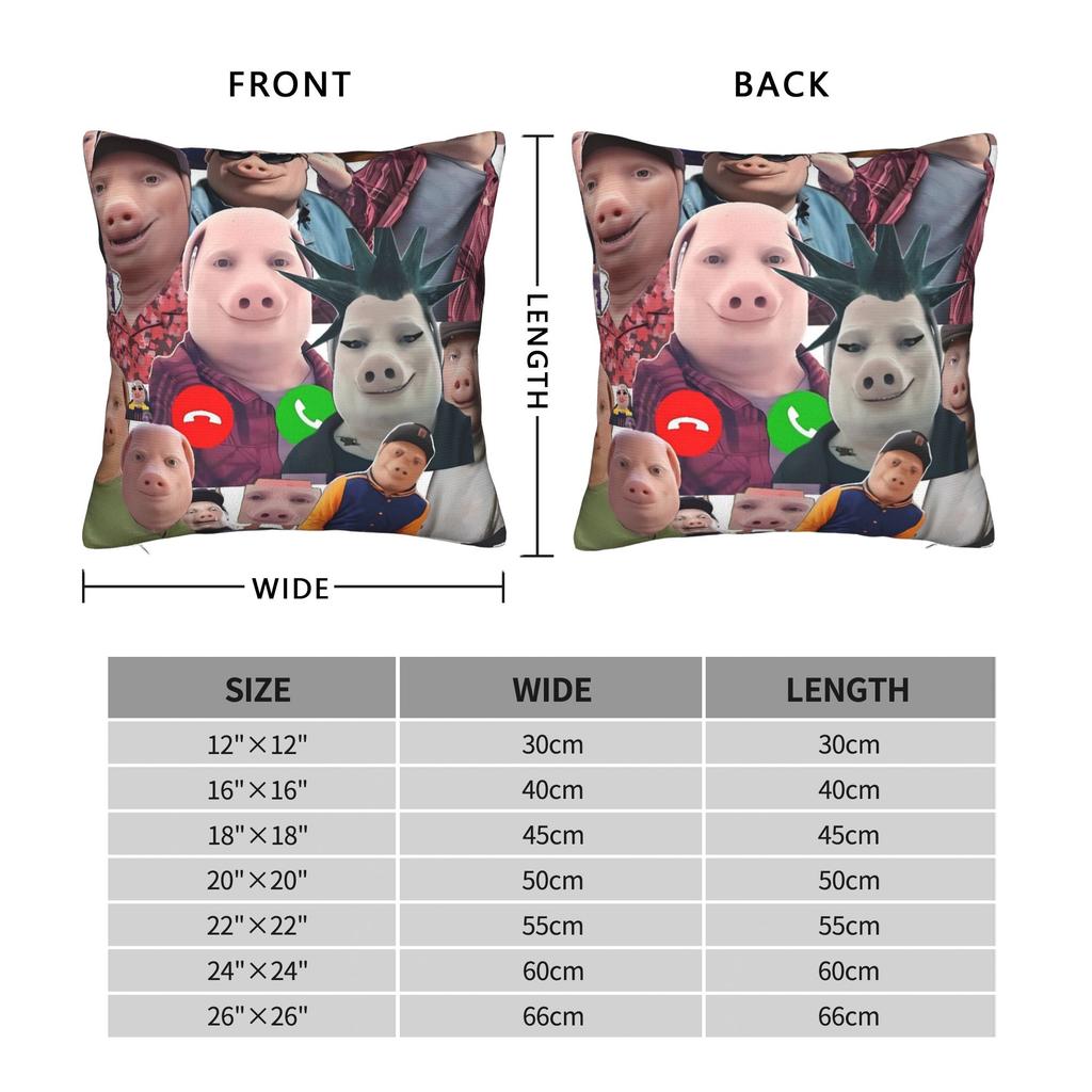 John Pork Calling Art Pillow Cover Fashion Pillow Case For Sofa Bedroom Home Decor Design Pillowcases Gift Idea