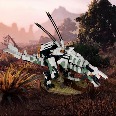 Gobricks Thunderjaw Mechanical Beast Bricks Model Horizons Thunderjaw Building Blocks Model Toys Kids Birthday Gift