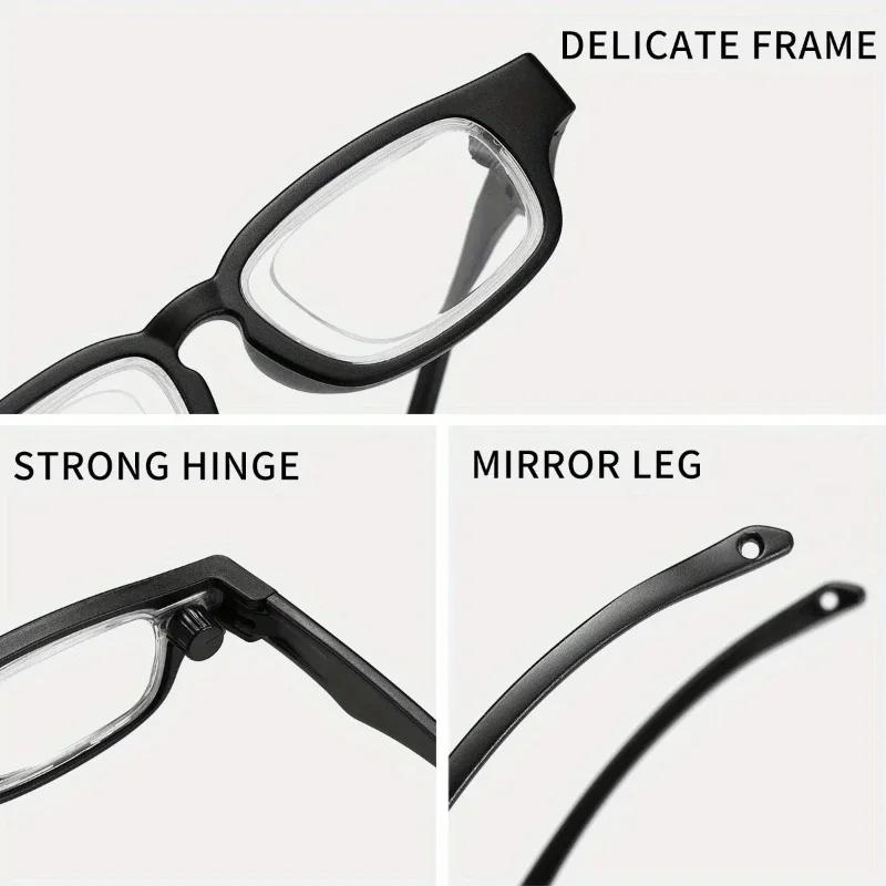Adjustable Focus Reading Glasses Rotatable +50 To +350 Degrees HD Presbyopia Glasses For Men And Women