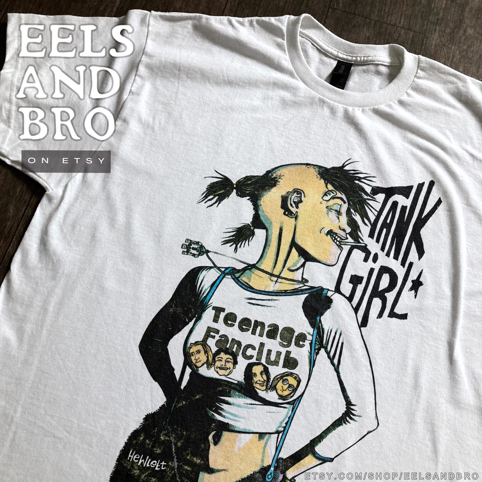 TANK GIRL teenage fanclub cotton tee (choose your t-shirt option) S