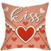 Wohndekor Valentinsherz Liebe Kuss XOXO Kissen Muster Kissenbezug Geeignet für Sofa Schlafzimmer Auto Kissenbezug