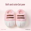Cat Claw Plush Cotton Slippers - Cozy, Thickened, Furry Indoor Shoes for Couples