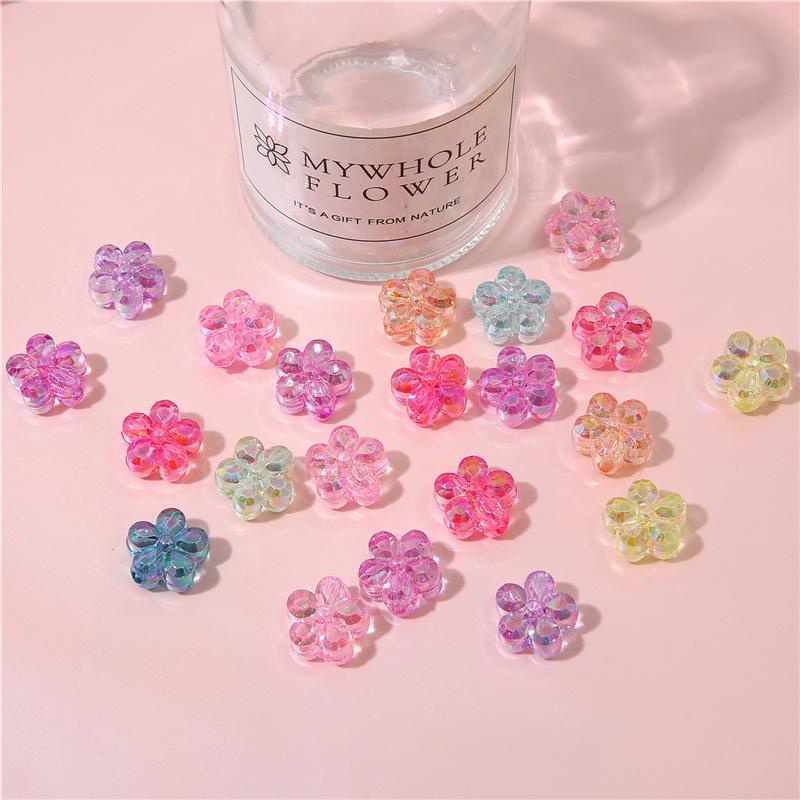 Large Shining Flower Acrylic Beads for DIY Jewelry & Earrings