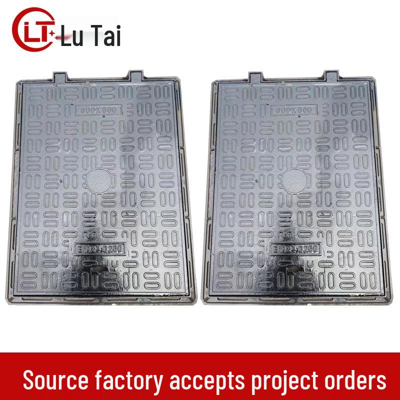 Square 400x400mm Ductile Iron Manhole Cover for Municipal Power, Rainwater, Sewage, and Heavy-duty Water Meter Pits.