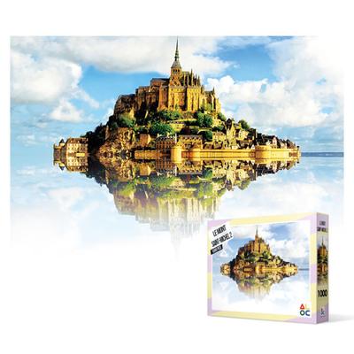 1000 parçalık yapboz - Mont-Saint-Michel Kalesi, bin yıllık bir gizem, popüler Kore bulmacası