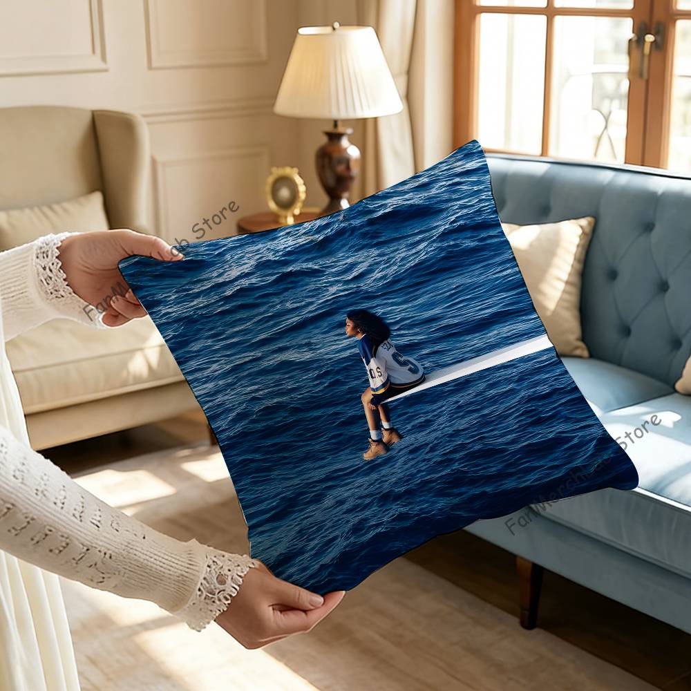 Singer SSZA Pillow Case Plush Fabric Soft Pillowcase Double Sided Print Sofa Cushion Cover Throw