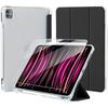 Protective Case - E.F.Connection - for iPad Pro 12.9" - Silicone - Black - Tempered Glass