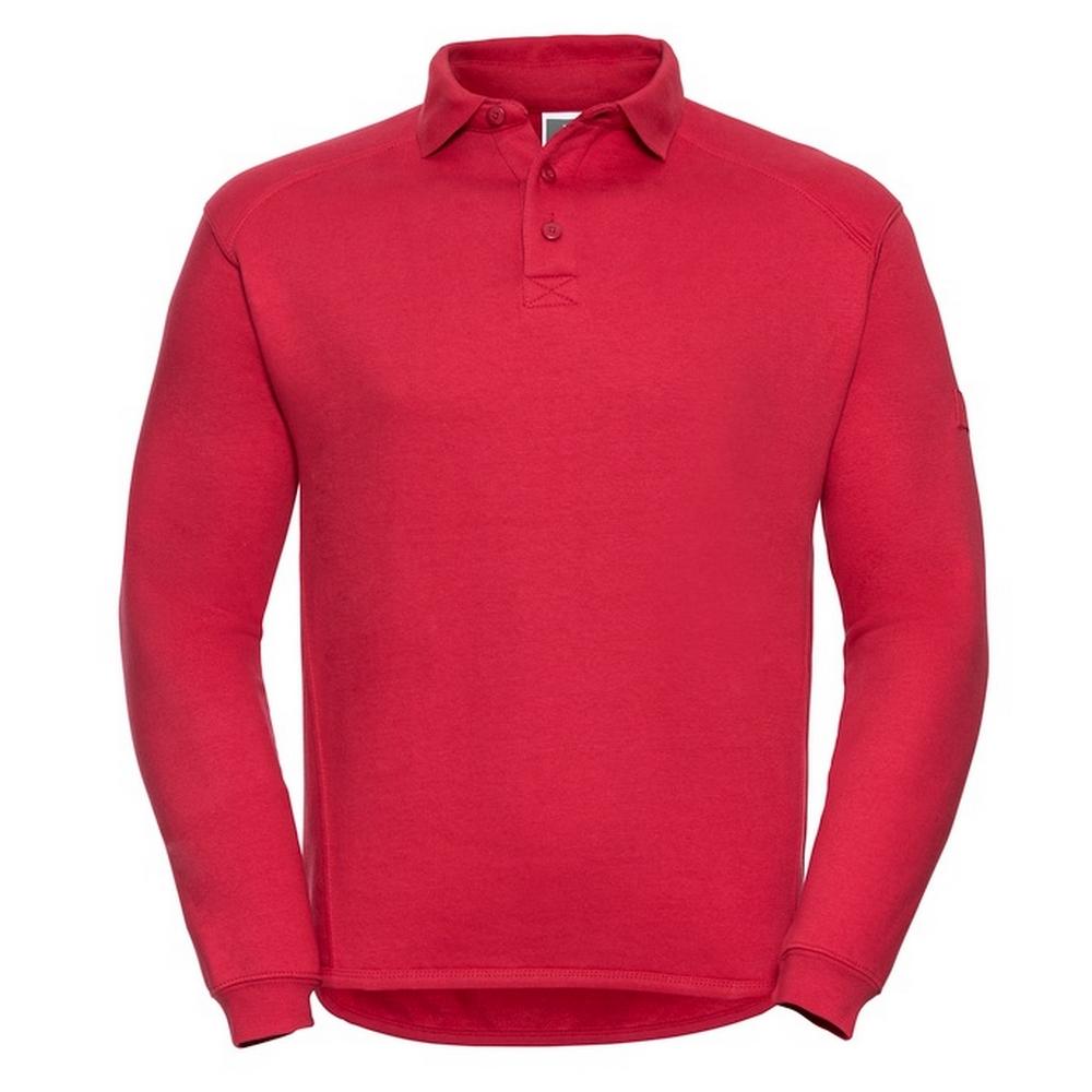 Russell Mens Heavy Duty Collared Sweatshirt
