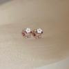 Hollow Out Inlaid Rhinestone Round Earrings for Women Vintage Fashion Delicate Stud Earrings 2024 New In Black Zircon Gift