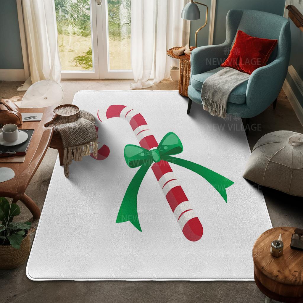 House Entrance Carpet Home Door Mat Living Room Bath Foot Bathroom Non-slip Water Absorption Rugs Bath Merry Christmas Winter