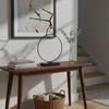 Iron Circle Figure Minimalist Abstract Person Sculpture Modern Nordic Metal