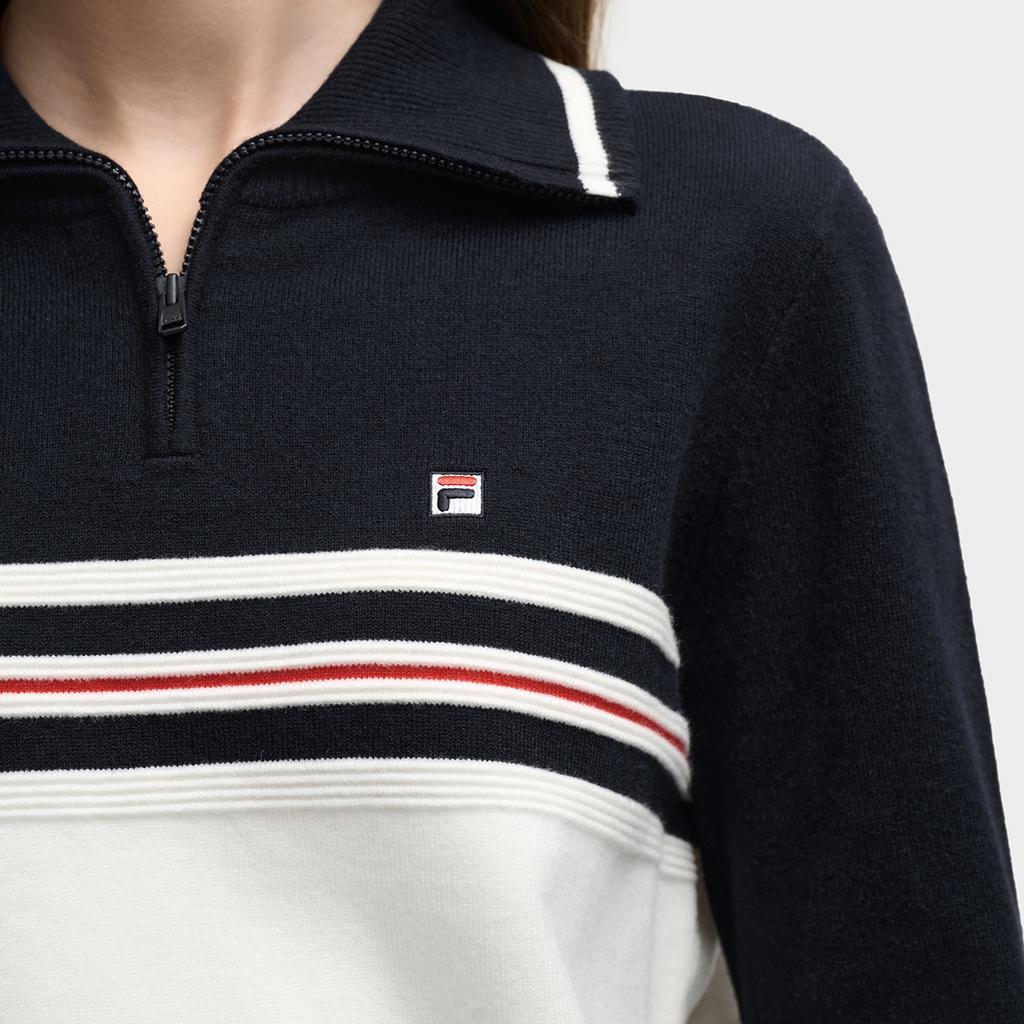 Fila Heritage Fashion Classic Simple Casual Versatile Comfortable Warm Long Sleeve Knit Sweater Women Sweater F11W548404FIV