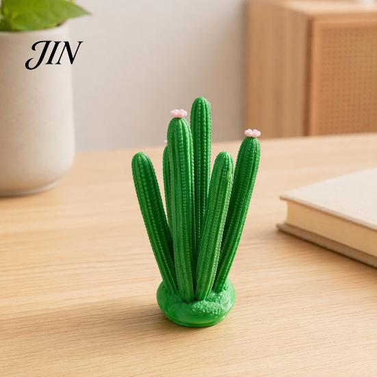 Decorative Cactus Key Hanger Jewelry Stand, Creative Desk Organizer for Earrings Necklaces Keys, Multi-ring Hanging Cute Vanity Office Decor , Unique