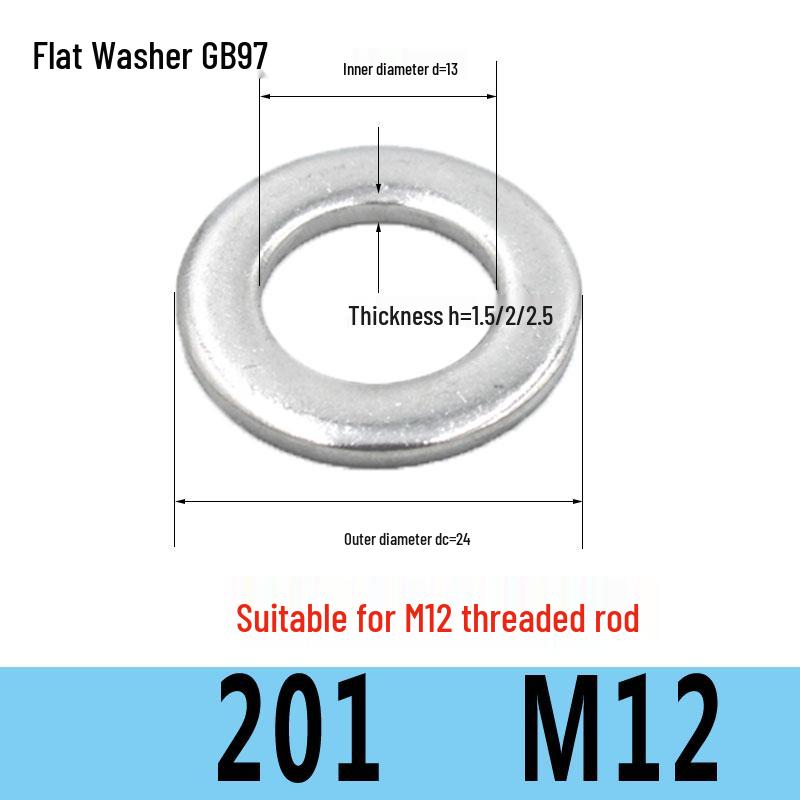 Stainless Steel Flat Washer Spacer (304/316/201) M3-M36