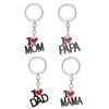 I Love Dad & Mom Keychain - Perfect Gift for Mother's & Father's Day