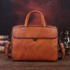 Men's Large Genuine Leather Briefcase: Business Casual Document & Laptop Bag