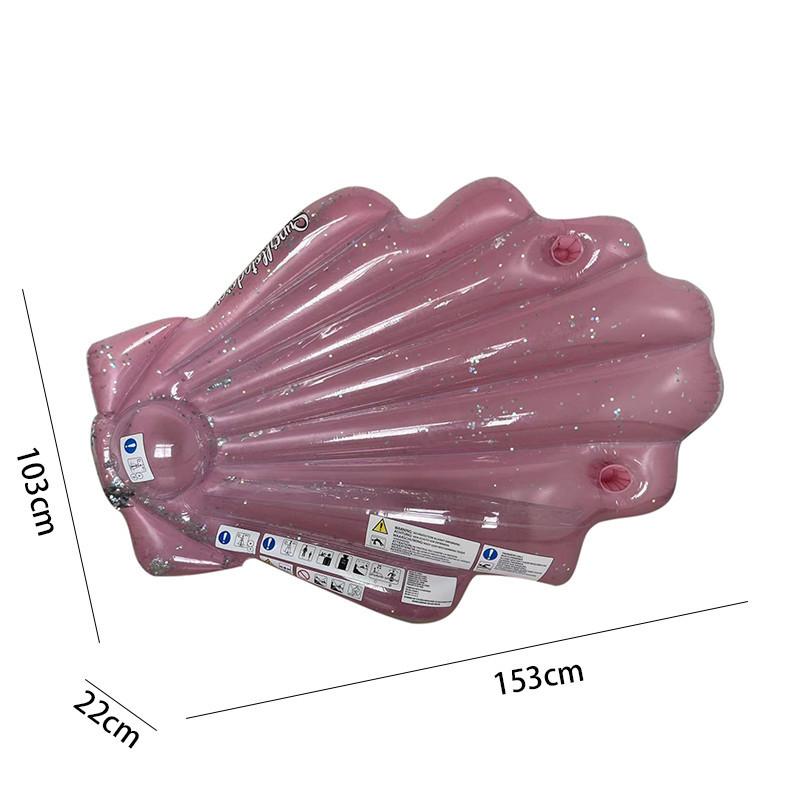 

Sparkling Seashell Floating Mat Pink Pearl Adult Float Large Cushion Swim Ring