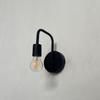 Aplique de Pared Decoración del Hogar Accesorio de Cocina Baño Aplique de Pared con 1 Portalámparas Negro Mate Iluminación Hermoso