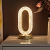 1PC Creative Rose Crystal Lamp Couple Romantic Atmosphere Light Bedroom Bedside Pat, Light Night Light