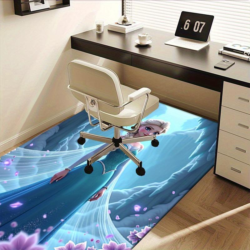 3D Printed Elsa,Frozen,Ice Palace Anti-Slip Rug - Machine Washable Office Rug for Living Room, Bedroom, Office - Multiple Sizes