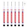 6Pcs/Set 20mm Long Nib Head Markers for Metal Perforating Pen, Waterproof, Bathroom, Woodworking Decoration, Multi-Purpose