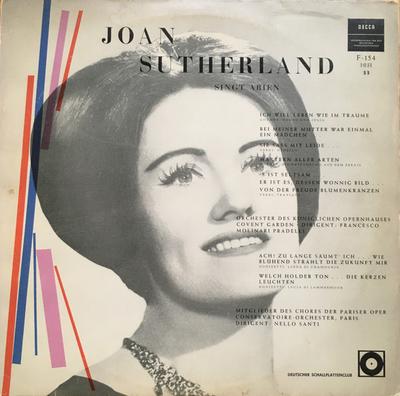 LP-Schallplatte JOAN SUTHERLAND Joan Sutherland singt Arien F154 Deutscher Schal Deutschland Klassik Gebraucht