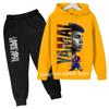 Kinder Lamine Yamal 2-teiliges Trainingsanzug Set Jungen Mädchen Fußballstar Hoodie + Jogginghose Set Grafisches Kapuzensweatshirt Sport Outfit