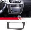 For Leon Mk2 1P 2008-2012 Soft Carbon Fiber Car Center Control Display Frame Panel Sticker Car Interior Accessories L/RHD
