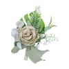 Elegant Wedding Groom Boutonniere Bridal Rose Corsage for Wedding Business Meeting Receptions Wedding Bride Accessories