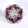 Garland-Brooches Fashion Rhinestone Flower Brooch For Women Crystal Pins Wedding Decoration Jewelry Accessories