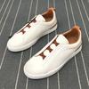 Spring Autumn Vintage High Quality Genuine Leather Lace-Up Shoes Man's Solid Color Round Toe Low-cut Flat Bottom Shoes