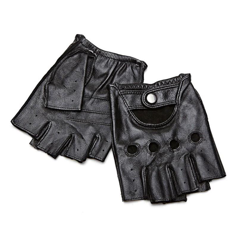 Unisex Patchwork Sheepskin Leather Gloves for Outdoor Cycling and Motorcycle Use