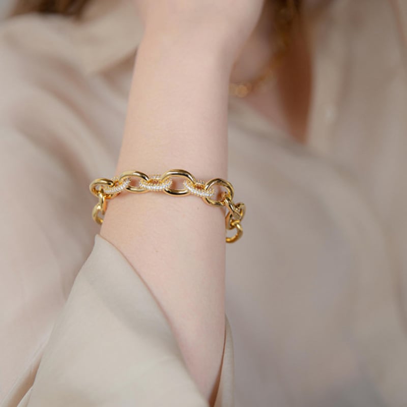 Jean Paul Clarisse Cubic Bold Chain Bracelet JB-21-011B